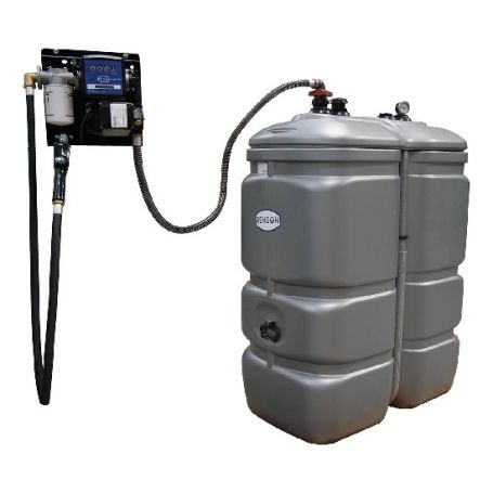 CUVE STOCKAGE PEHD 1000 L AVEC PISTOLET ET COMPTEUR