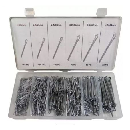 COFFRET ASSORTIMENT GOUPILLES FENDUES 555 PIECES TECHNI-POWER
