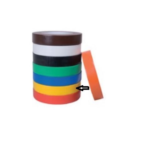 ROULEAU BANDE TISSEE AUTO ADHESIVE ECONOMIQUE JAUNE BOVIN (à l'unité)