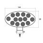 PHARE LED OVALE 12-24V 39W 3510 LM