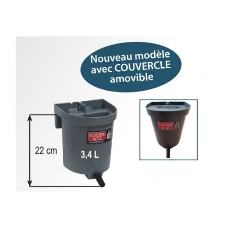 NOURRISEUR MILK BAR 3.4L AVEC 1 TETINE ET COUVERCLE AMOVIBLE POUR VEAU