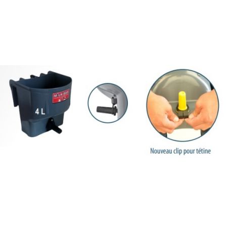 NOURRISEUR MILK BAR 4L AVEC 1 TETINE + CLIP TETINE VEAU