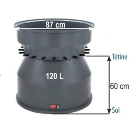 NOURRISEUR MILK BAR COLLECTIFS 120L / 20 TETINES POUR VEAU