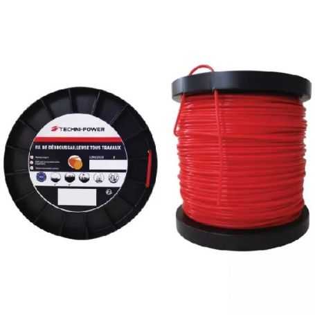 Fil nylon rond Ø3.3mm TECHNI-POWER (45M)