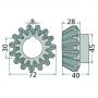 PIGNON 15 DENTS KRONE