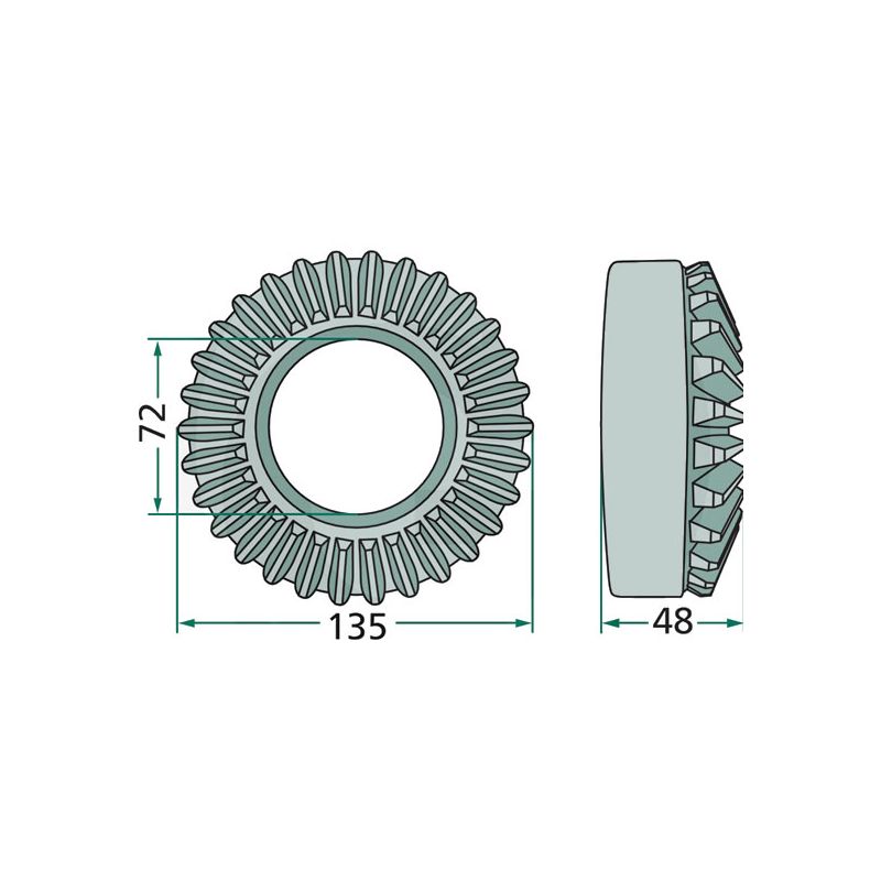 ESJOT Couronne 34 Dents Rétropédalage Galvanisé