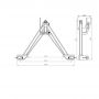 Triangle attelage auto 3 pt partie mâle cat 3