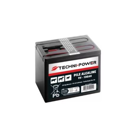 PILE DE CLOTURE ALCALINE 9V 130AH TECHNI POWER