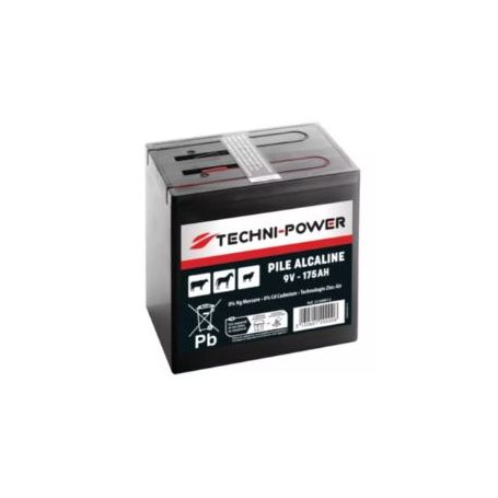 PILE DE CLOTURE ALCALINE 9V 175AH TECHNI POWER
