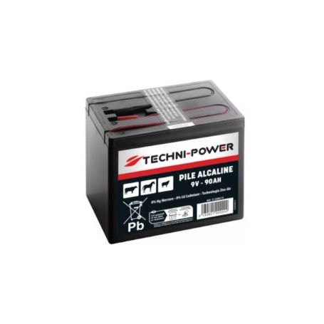 PILE DE CLOTURE ALCALINE 9V 90AH TECHNI POWER