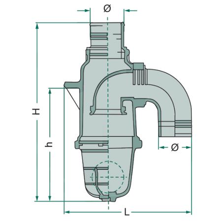 SECURITE D50 PVC COUDE SANSROBINET