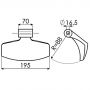 MARTEAU DE BROYEUR 70-195 R88 D16,5