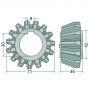 PIGNON 15 DENTS POTTINGER