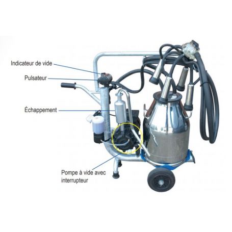 Machine à Traire Manuelle Portable 2L En Acier Inoxydable – Kit De Traite Pour Vache Avec Pompe à Vide Puissante Et Couvercle Transparent