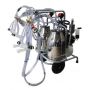 CHARIOT DE TRAITE MOBILE 30L(x2) POMPE HUILEE POTS DOUBLE INOX POUR CHEVRE / BREBIS