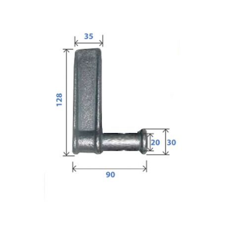 GOND Ø20 POUR FERMETURE MAROTTA DROIT