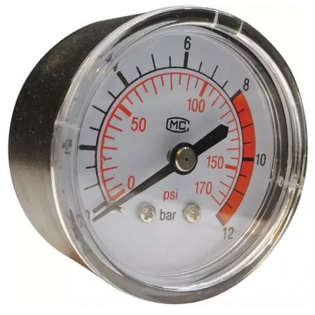 MANOMETRE Ø 42 MM 12 BAR POUR COMPRESSEUR 50 LITRES TECHNI-POWER