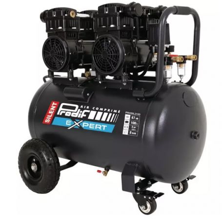 COMPRESSEUR A AIR 100L SILENCIEUX 3CV MONOPHASE 22,2M3 PRODIF