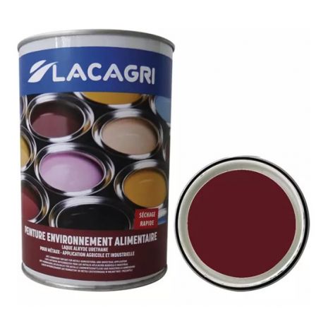 PEINTURE ALIMENTAIRE ROUGE LIE DE VIN RAL 3005 POT DE 1KG
