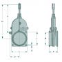 VANNE MZ 8" 2 BRIDES AVEC VERIN SIMPLE EFFET
