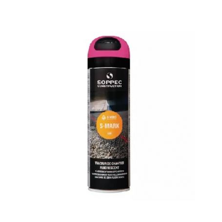PEINTURE CHANTIER ROSE FLUO SOPPEC 500 ML