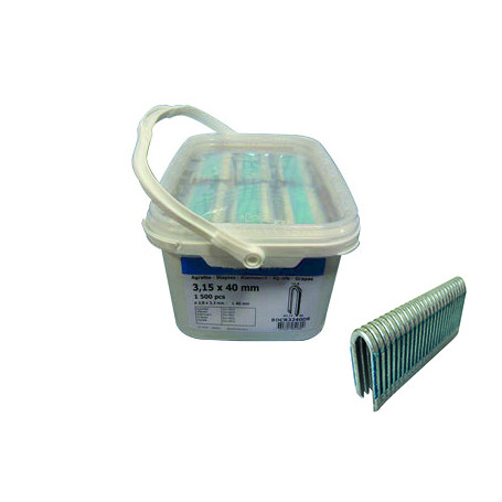 SEAU DE 1500 CRAMPILLONS 3.15X12.8X40MM BARETTE COLLEE