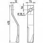 LAME DE GYROBROYEUR 75X12X470 D38 DROITE AD.GIRAX