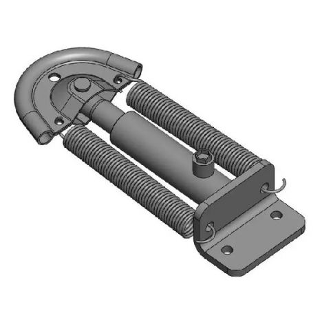 Vérin hydraulique simple effet 3 étages avec brides