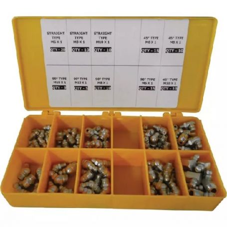 COFFRET DE 110 GRAISSEURS DROITS ET COUDÉS
