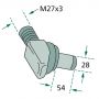 Piton coudé - Ø25mm - M27x3