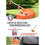 Cache anti-projection débroussailleuse avec volet rabattable click protect pro