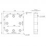 Platine à boulonner 8 trous EA 110X100