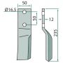LAME ROTOVATOR DROITE 235X50X12 HOWARD