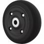 ROUE 200X67MM CAOUTCHOUC LISSE 60 SHORE JANTE PLASTIQUE