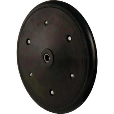 ROUE 310X25MM CAOUTCHOUC LISSE 60 SHORE JANTE PLASTIQUE