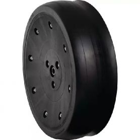 ROUE 400X115MM CAOUTCHOUC A LEVRE 60 SHORE JANTE PLASTIQUE