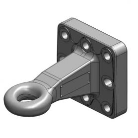 Anneau fixe d'attelage à boulonner 145X145/160 8 trous