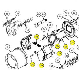 JEU DE 2 MACHOIRES Ø300X200 POUR FREIN ADR 3020S