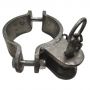 Bride galva simple pour poteau rond Ø102 mm