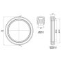 PNEU 330X50MM CAOUTCHOUC LISSE 50 SHORE